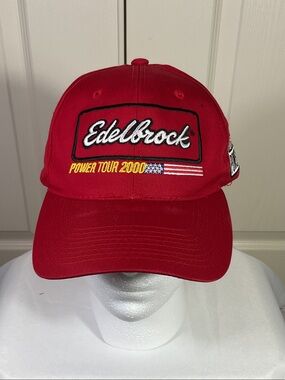 Edelbrock Red Power Tour 2000 Embroidered Baseball Cap